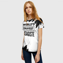 Футболка женская Worlds okayest visagiste - white, цвет: 3D-принт — фото 2