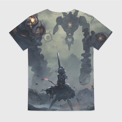 Женская футболка Genshin Impact - Ноэль готовится к битве / 3D-принт – фото 2