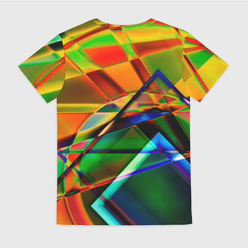 Женская футболка Разноцветное стекло / 3D-принт – фото 2