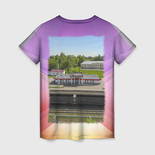Женская футболка Оричи - вокзал / 3D-принт – фото 2