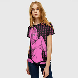 Футболка женская Человек - бензопила Пауэр в топике, цвет: 3D-принт — фото 2