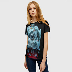 Футболка женская DOOM во льду, цвет: 3D-принт — фото 2
