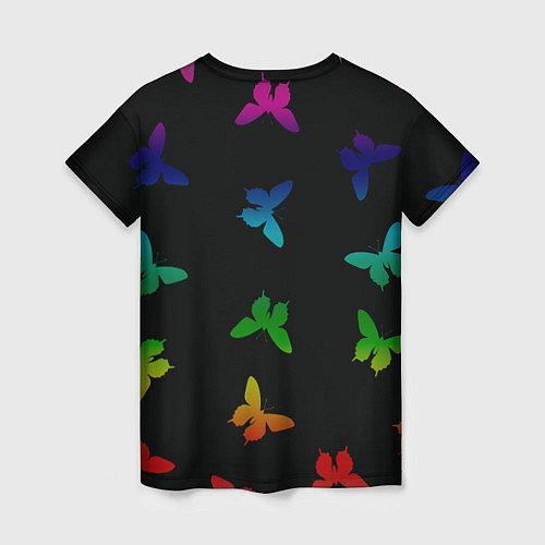 Женская футболка Wednesday - butterflies / 3D-принт – фото 2