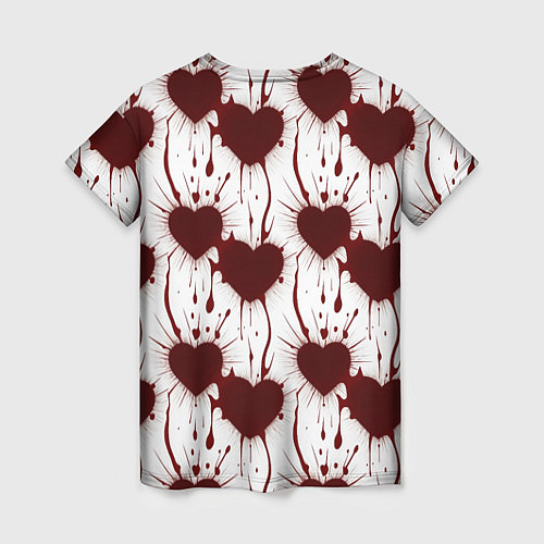 Женская футболка Паттерн разбитое сердце / 3D-принт – фото 2