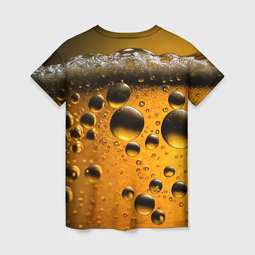 Женская футболка Пиво пенное светлое / 3D-принт – фото 2