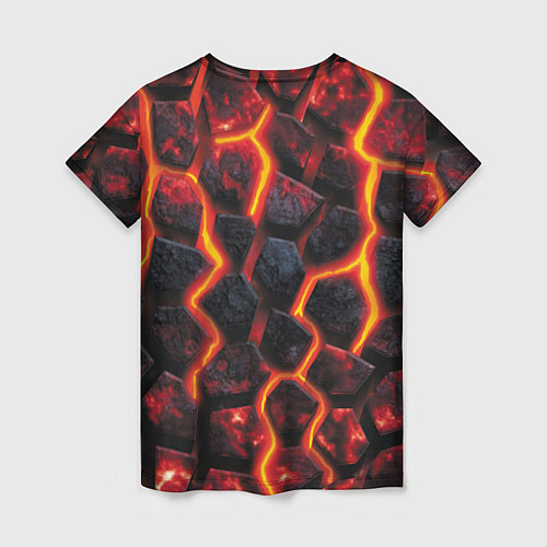 Женская футболка Течёт лава / 3D-принт – фото 2
