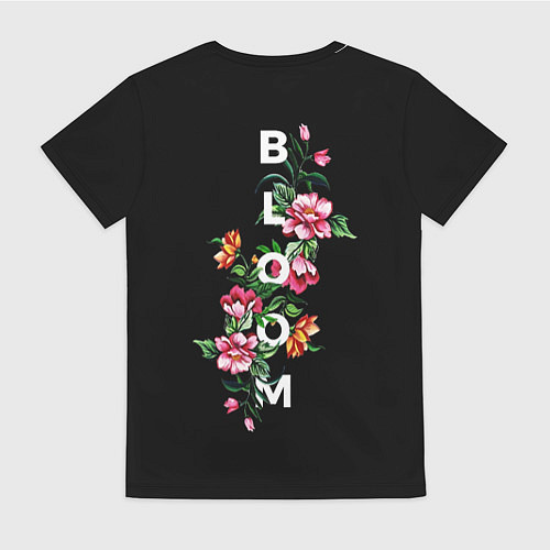 Женская футболка Love bloom flowers / 3D-принт – фото 2