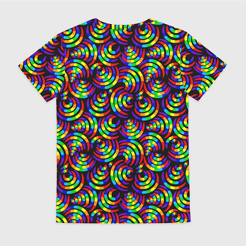 Женская футболка Радостная окружность / 3D-принт – фото 2