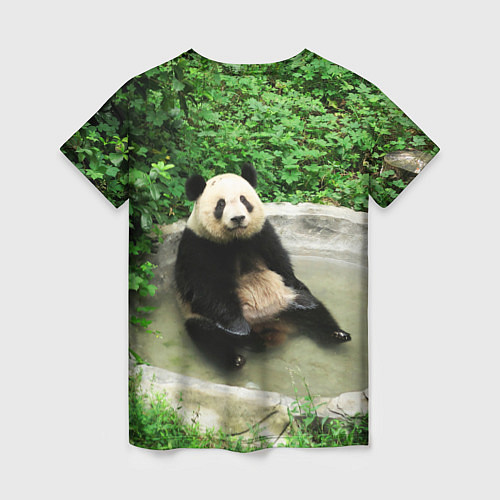 Женская футболка Панда отдыхает в ванной / 3D-принт – фото 2
