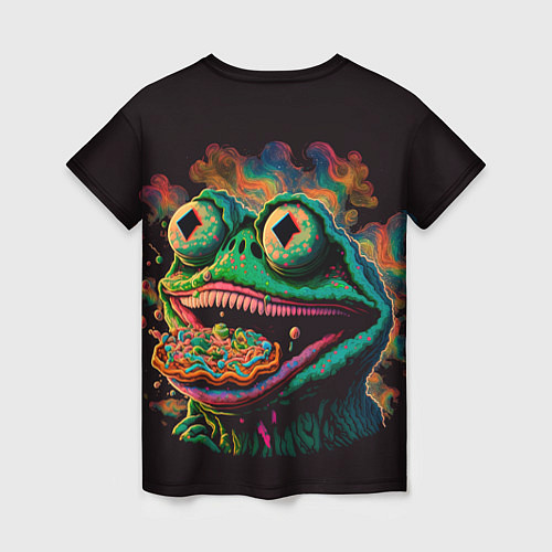Женская футболка Лягушонок Пепе зомби / 3D-принт – фото 2