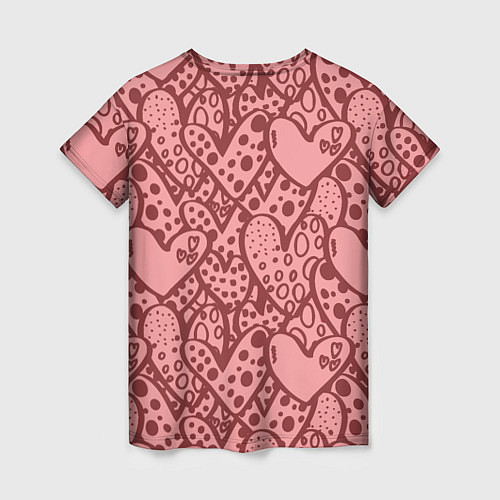 Женская футболка Сердечный принт / 3D-принт – фото 2