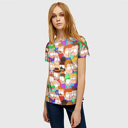 Футболка женская Разные прикольные люди, цвет: 3D-принт — фото 2