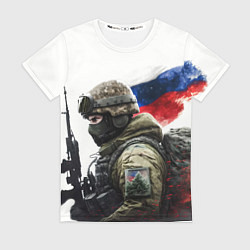 Футболка женская Русский воин патриот, цвет: 3D-принт