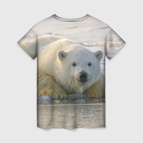 Женская футболка Белый медведь ожидает / 3D-принт – фото 2