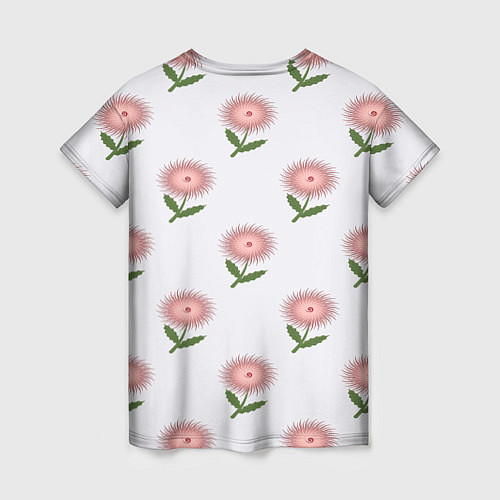 Женская футболка Астра игольчатый цветок / 3D-принт – фото 2