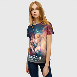 Футболка женская Lumine and Xiao, цвет: 3D-принт — фото 2