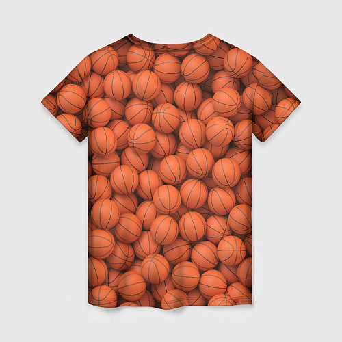 Женская футболка Баскетбольные мячи / 3D-принт – фото 2