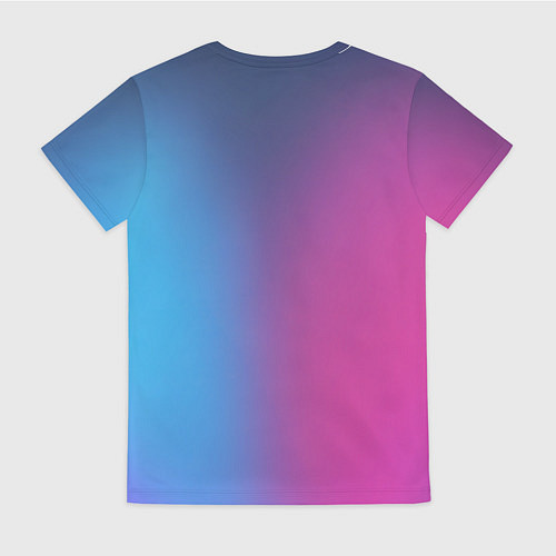 Женская футболка Влюбленные ленивцы обнимаются на фоне неонового се / 3D-принт – фото 2