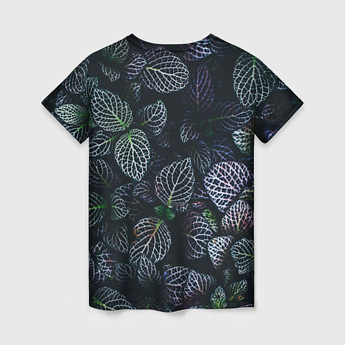 Женская футболка Паттерн из множества тёмных цветов / 3D-принт – фото 2