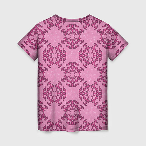 Женская футболка Розовая витиеватая загогулина / 3D-принт – фото 2