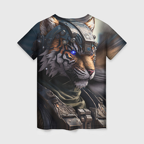 Женская футболка Battle Tiger / 3D-принт – фото 2