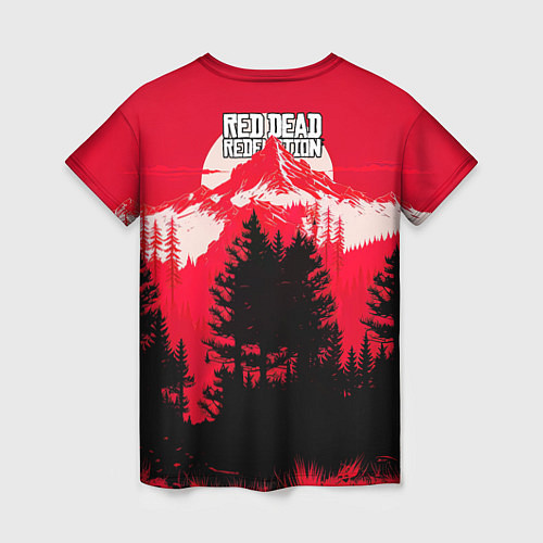 Женская футболка Red Dead Redemption, mountain / 3D-принт – фото 2