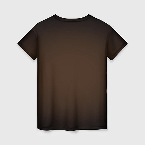 Женская футболка Фон оттенка шоколад и черная виньетка / 3D-принт – фото 2