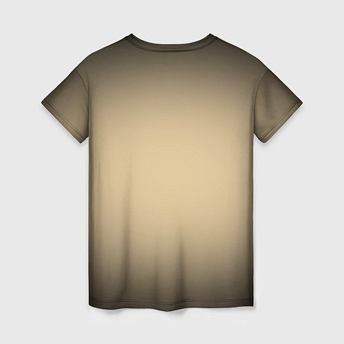 Женская футболка Бежевый градиент / 3D-принт – фото 2