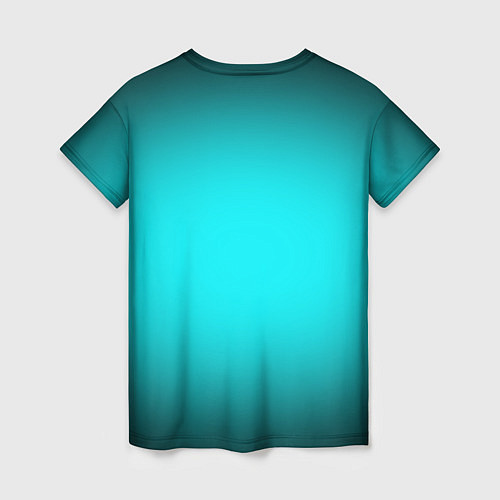 Женская футболка Неоновый синий градиент / 3D-принт – фото 2