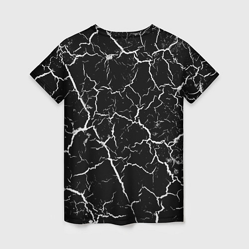 Женская футболка Треснувшая текстура / 3D-принт – фото 2