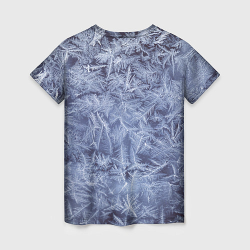 Женская футболка Текстура снежинок / 3D-принт – фото 2