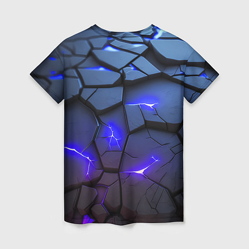 Женская футболка Светящаяся синяя лава / 3D-принт – фото 2