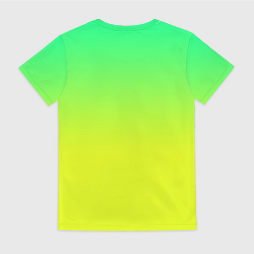 Женская футболка Зелено-желтый градиент / 3D-принт – фото 2