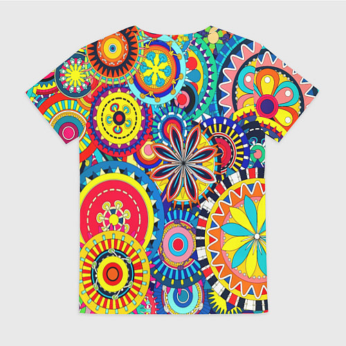 Женская футболка Психоделика калейдоскоп / 3D-принт – фото 2