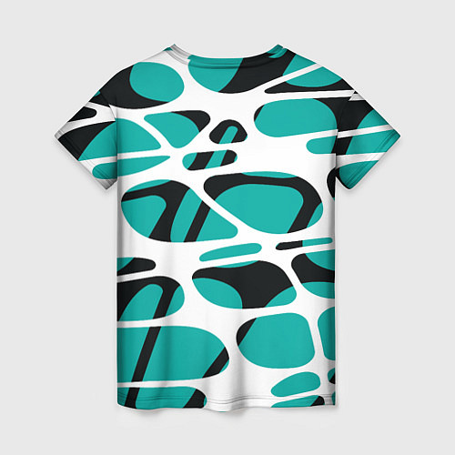 Женская футболка Абстрактный узор из сетчатых прожилок / 3D-принт – фото 2