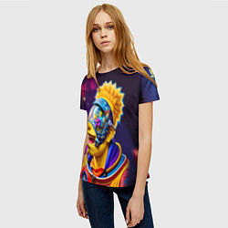 Футболка женская Bart Simpson in space - neural network, цвет: 3D-принт — фото 2
