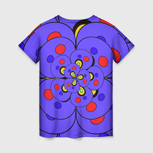 Женская футболка Полукруг яркий орнамент / 3D-принт – фото 2