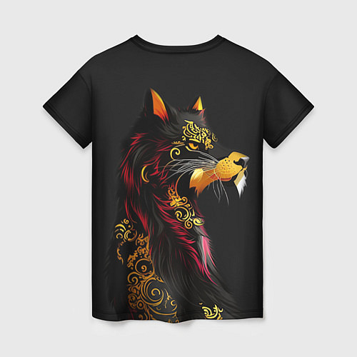 Женская футболка Китайский волк / 3D-принт – фото 2