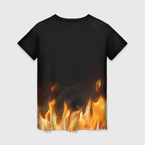 Женская футболка Дэхья - пламенная грива / 3D-принт – фото 2