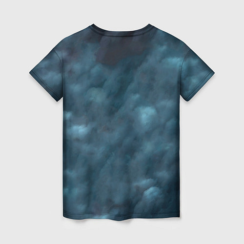 Женская футболка Котик в одеяльце в облаках / 3D-принт – фото 2