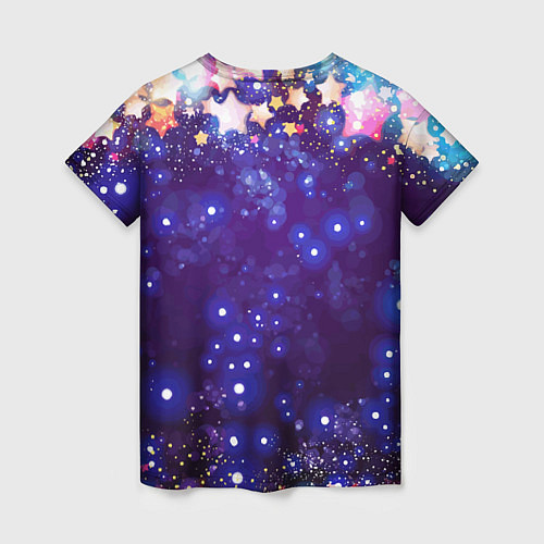 Женская футболка Звездочки - космическое небо / 3D-принт – фото 2