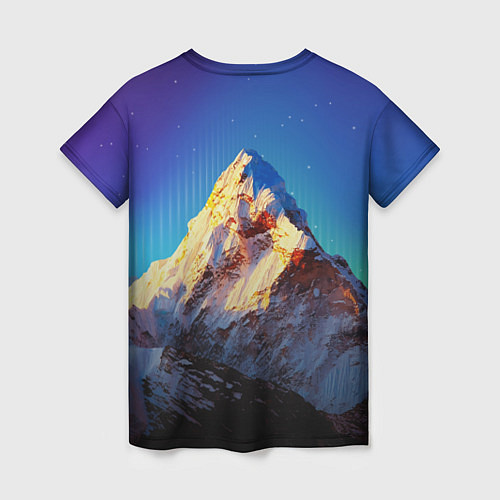Женская футболка Космический эверест / 3D-принт – фото 2