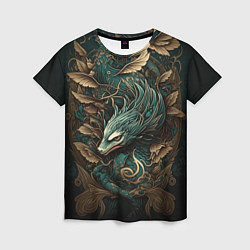 Женская футболка Изумрудный Дракон Irezumi