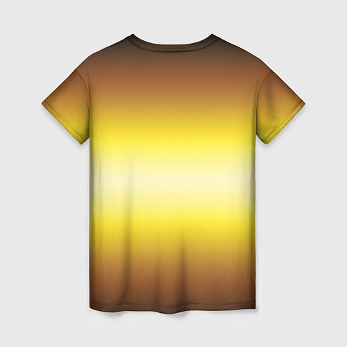 Женская футболка Енот Морпех на желтом фоне / 3D-принт – фото 2