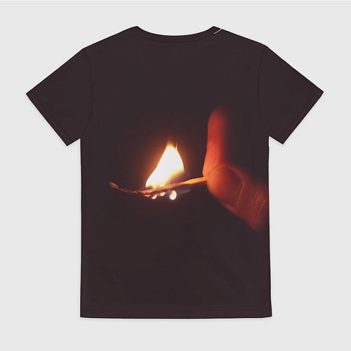 Женская футболка Выгорание спички / 3D-принт – фото 2