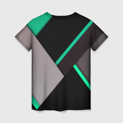 Женская футболка Спортивная геометрия линии / 3D-принт – фото 2