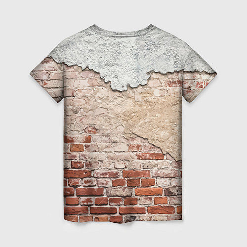 Женская футболка Старая кирпичная стена - Бронкс / 3D-принт – фото 2