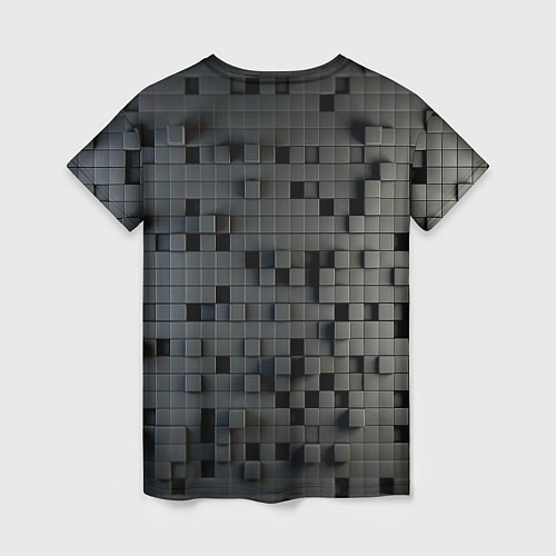 Женская футболка Digital pixel black / 3D-принт – фото 2