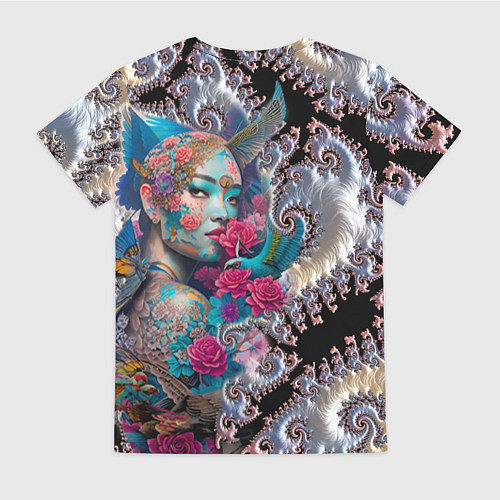 Женская футболка Japanese beauty - irezumi / 3D-принт – фото 2
