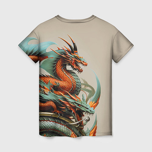 Женская футболка Japan dragon - irezumi / 3D-принт – фото 2